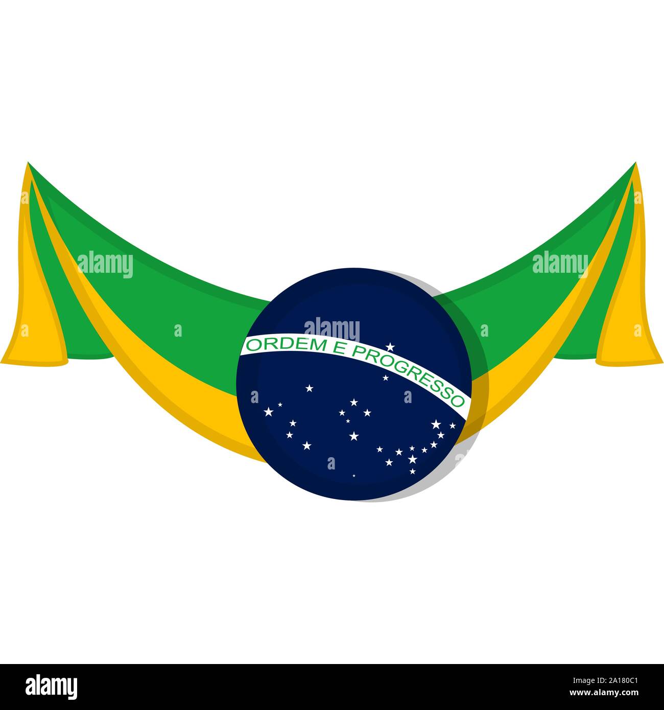 Flag of Brazil on a white background - Vector Stock Vector Image & Art ...
