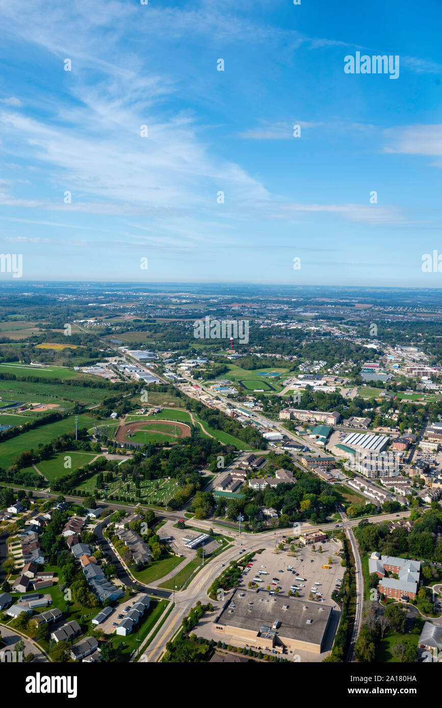 Aerial view of Sun Prairie, Wisconsin Stock Photo Alamy