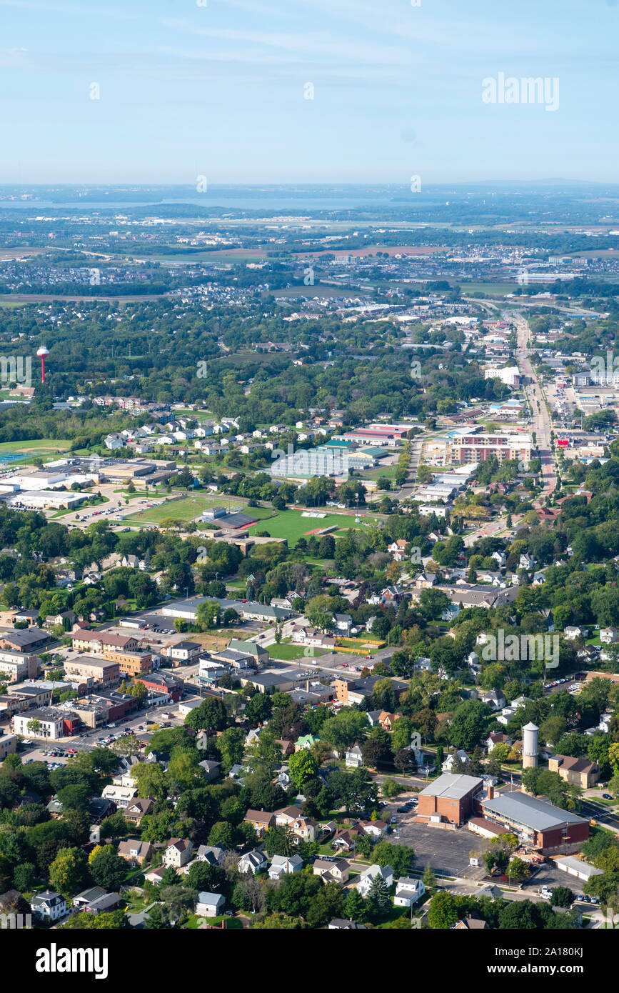 Aerial view of Sun Prairie, Wisconsin Stock Photo Alamy