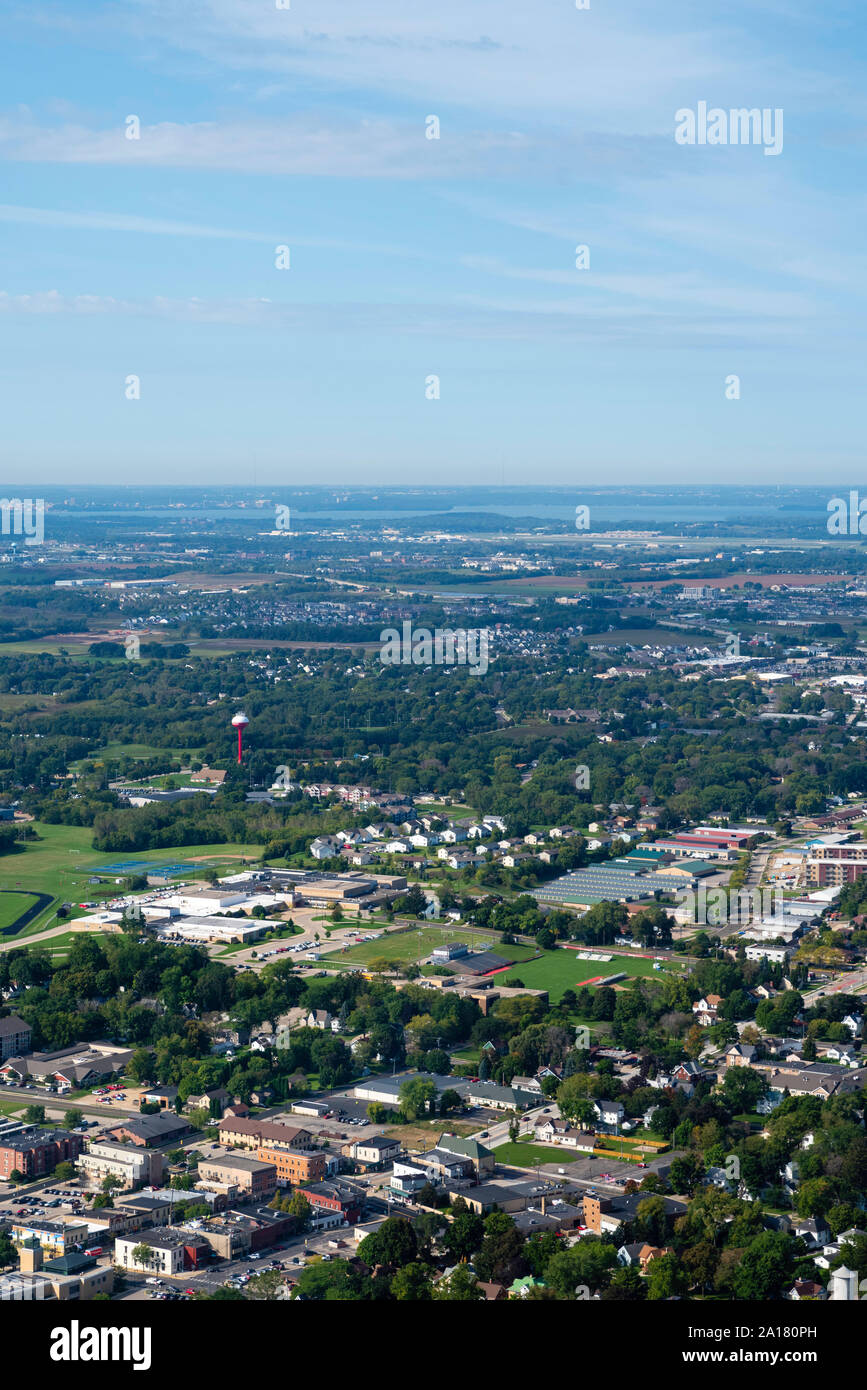 Aerial view of Sun Prairie, Wisconsin Stock Photo Alamy