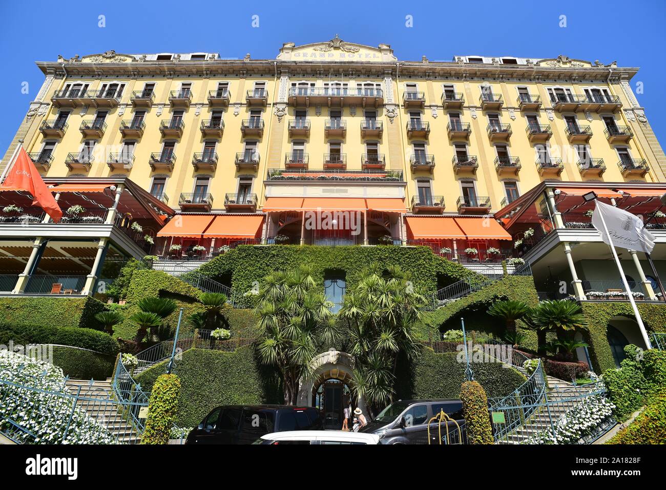 Grand Hotel Tremezzo, Lake Como, Lombardy, Italy Stock Photo