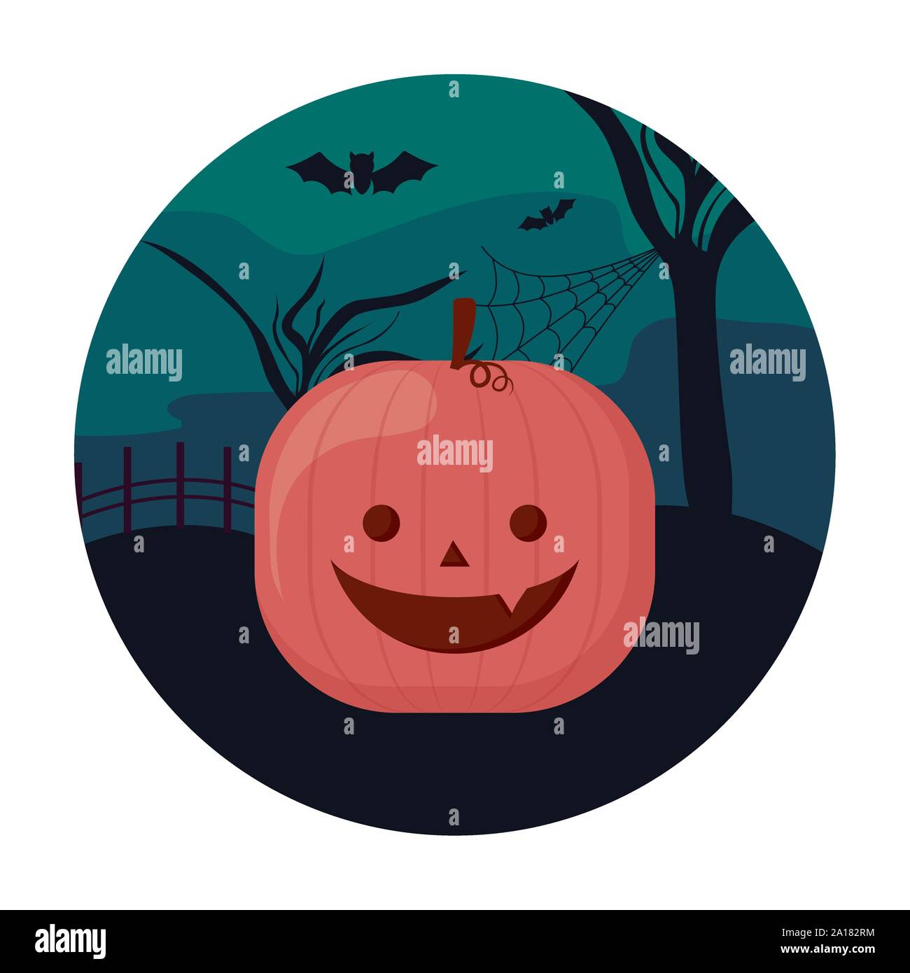 halloween pumpkin traditional icon vector illustration Stock Vector