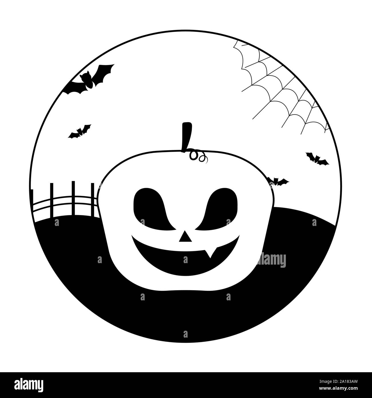 halloween pumpkin traditional icon vector illustration Stock Vector