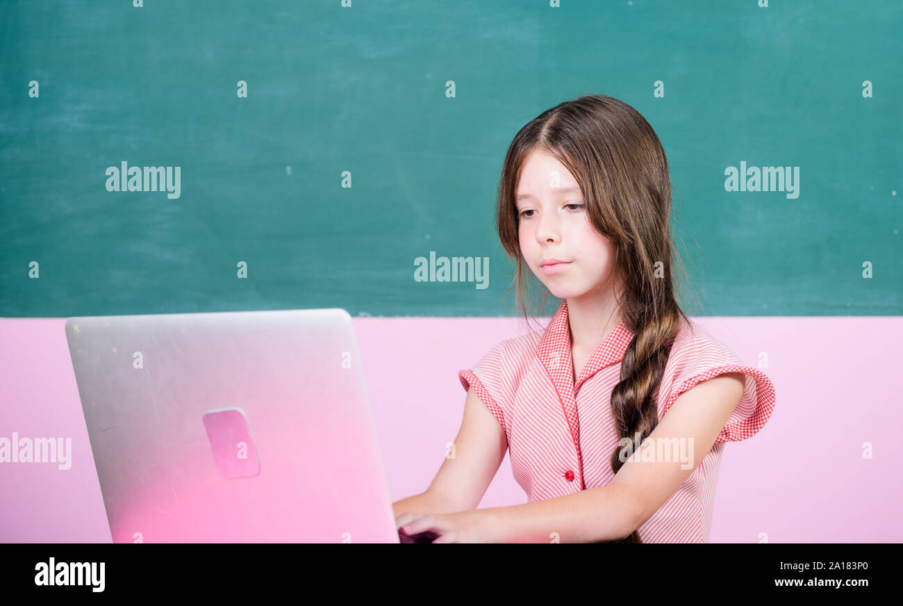 Do homework or play games. Watching video lessons. Online school. Online  schooling. Distant education. Pupil study digital technology. Educative  content. Schoolgirl surfing internet. Online course Stock Photo - Alamy