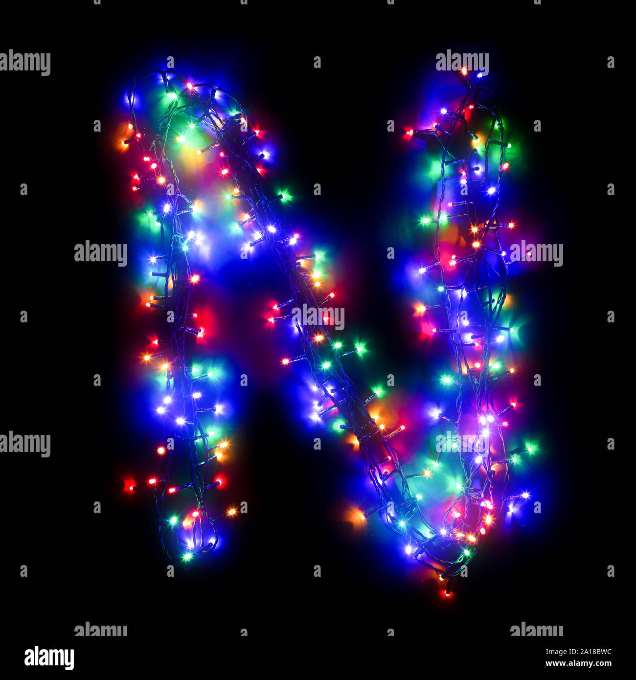 Multicolor N Letter The letter