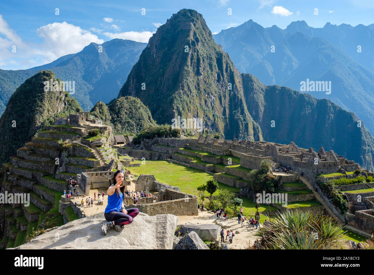 Machu picchu female selfie hi-res stock photography and images - Alamy