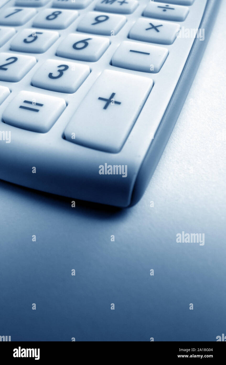 Close up of Calculator  key pad  buttons Stock Photo