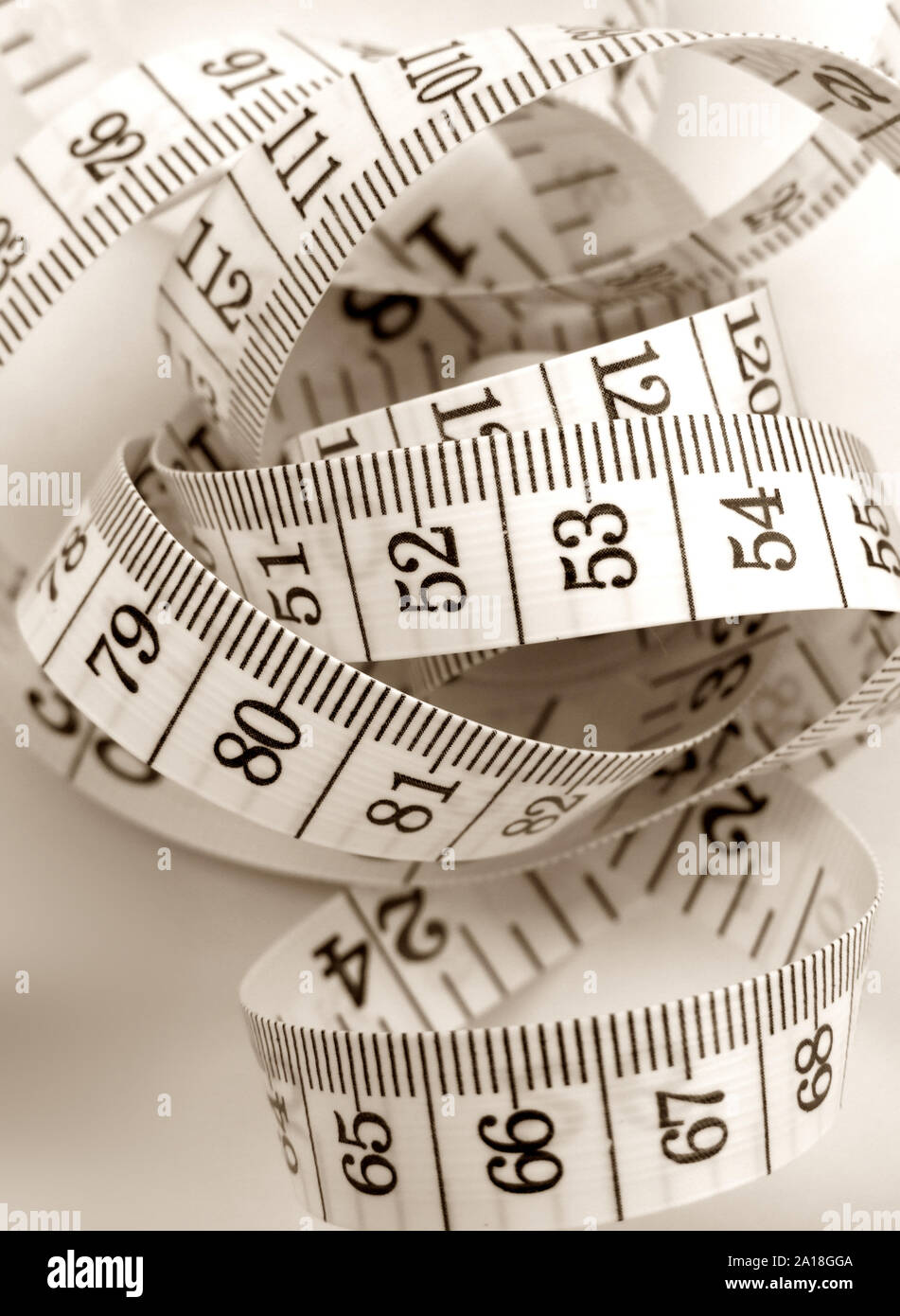 Close-up of a tape measure Stock Photo