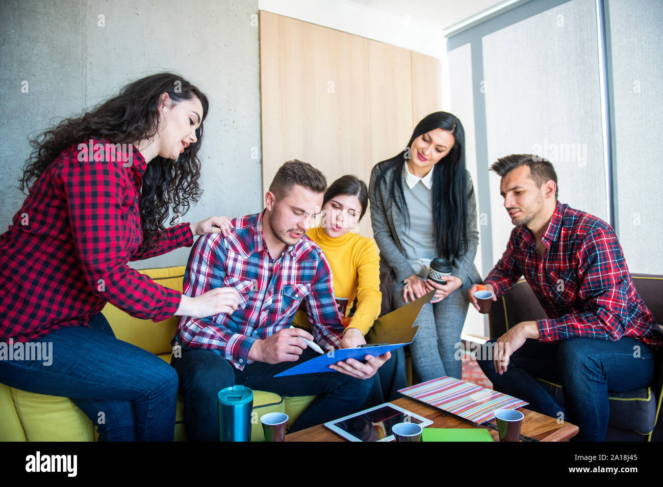 Diverse Group of young People Working Together Concept Stock Photo - Alamy