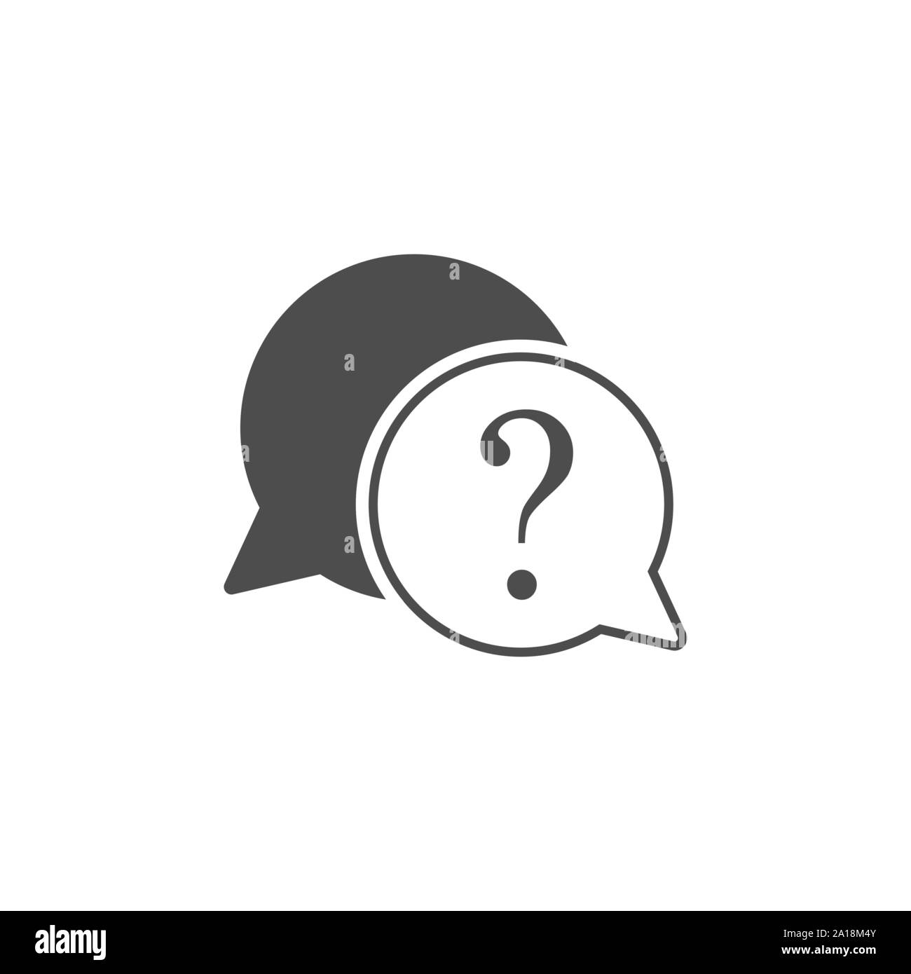 Help, query, question mark, support icon. Vector illustration, flat design. Stock Vector