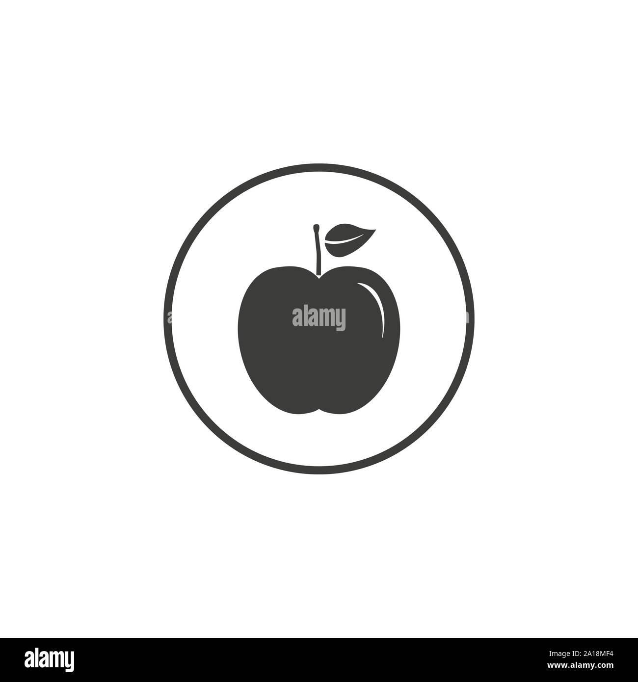Apple Fruit Icon Vector Illustration Flat Design Stock Vector Image