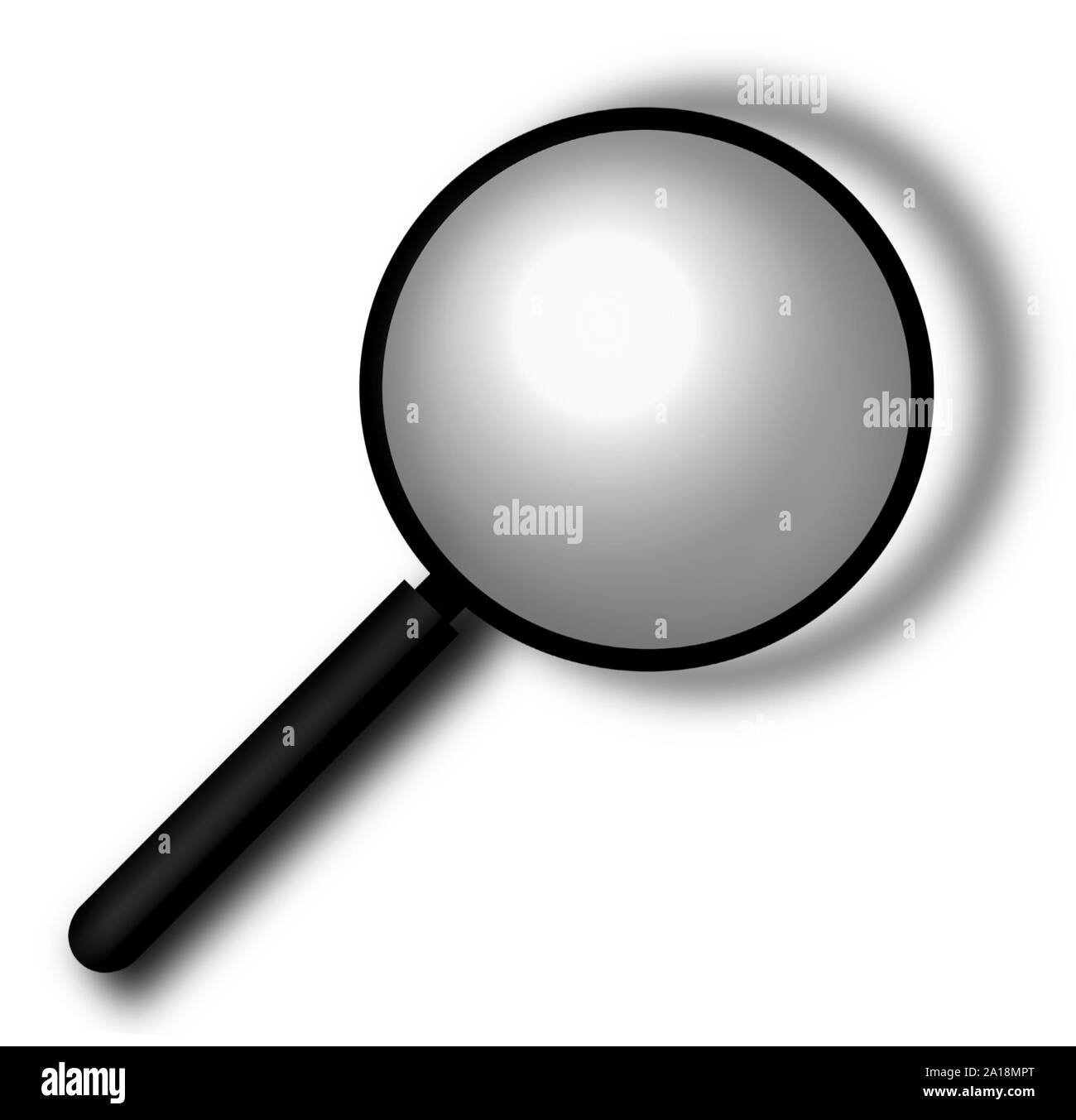Close up of Magnifying glass, 2D digital art Stock Photo Alamy