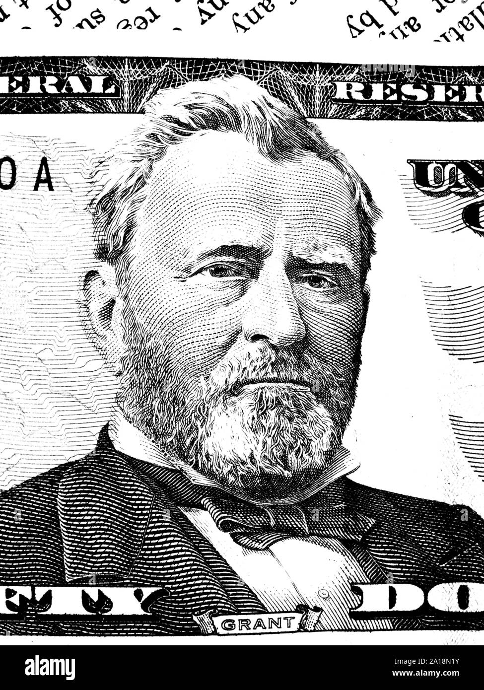 Close up us dollar bill Black and White Stock Photos & Images - Alamy