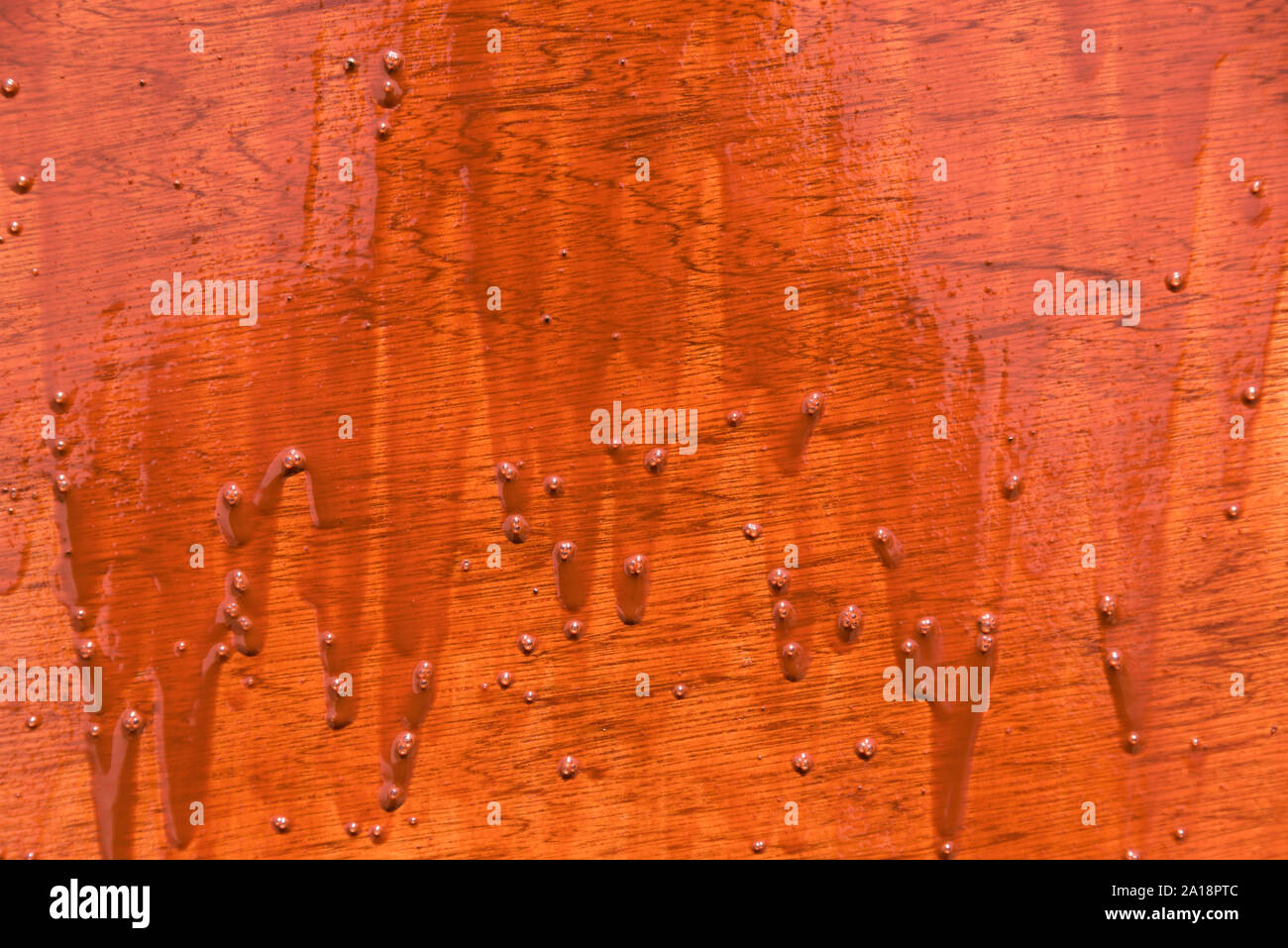 Paint brush strokes on wooden plank Stock Photo Alamy