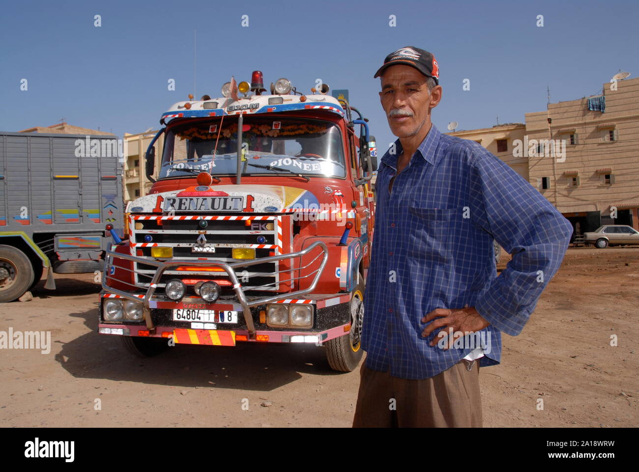 Berliet is still the benchmark for road transport in Morocco. Even if the manufacturer no longer exists Stock Photo