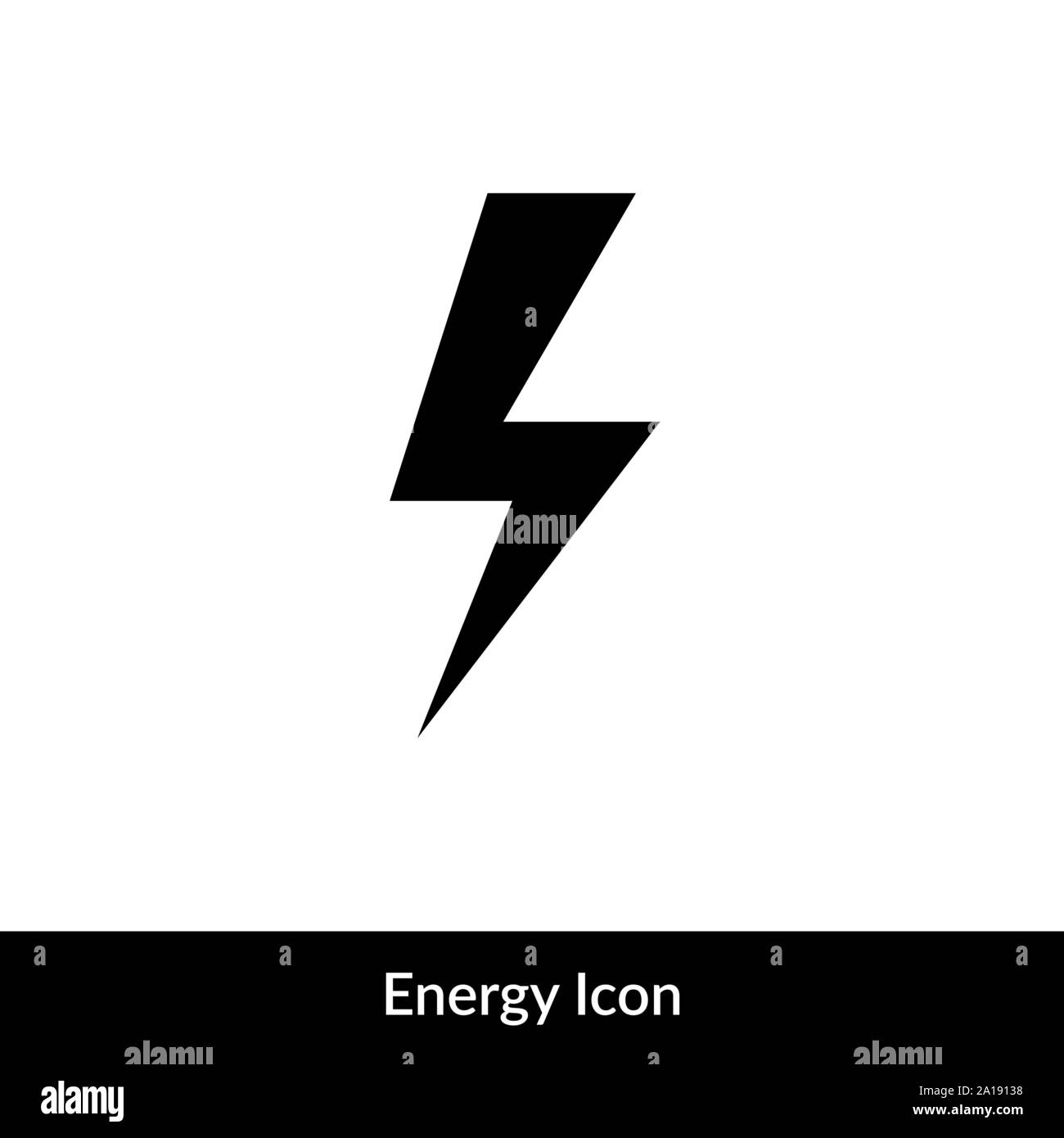 Black Thunder and Bolt Lighting Flash Icons Set isolated on white ...