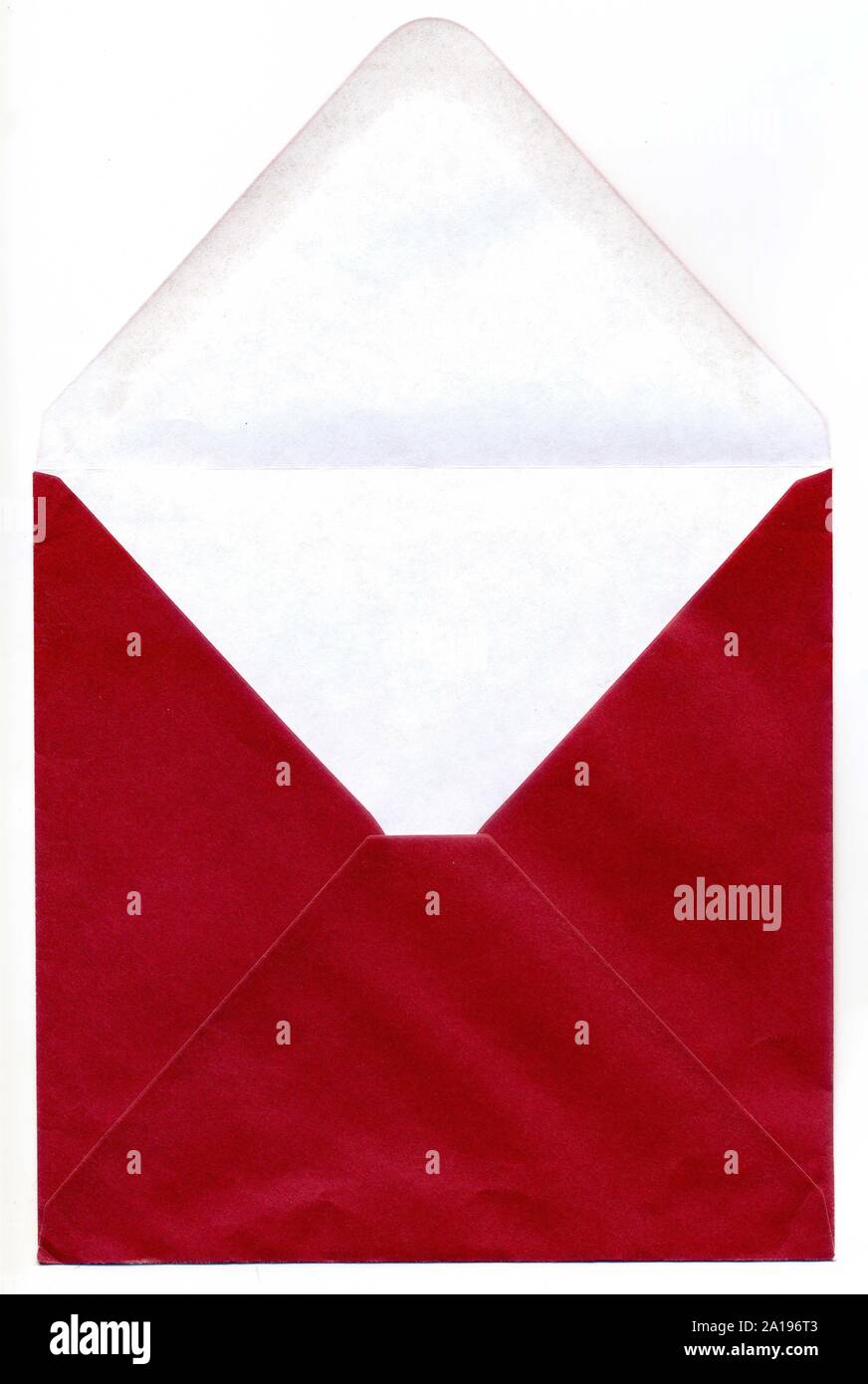 Blank square greeting card envelope of red color Stock Photo Alamy