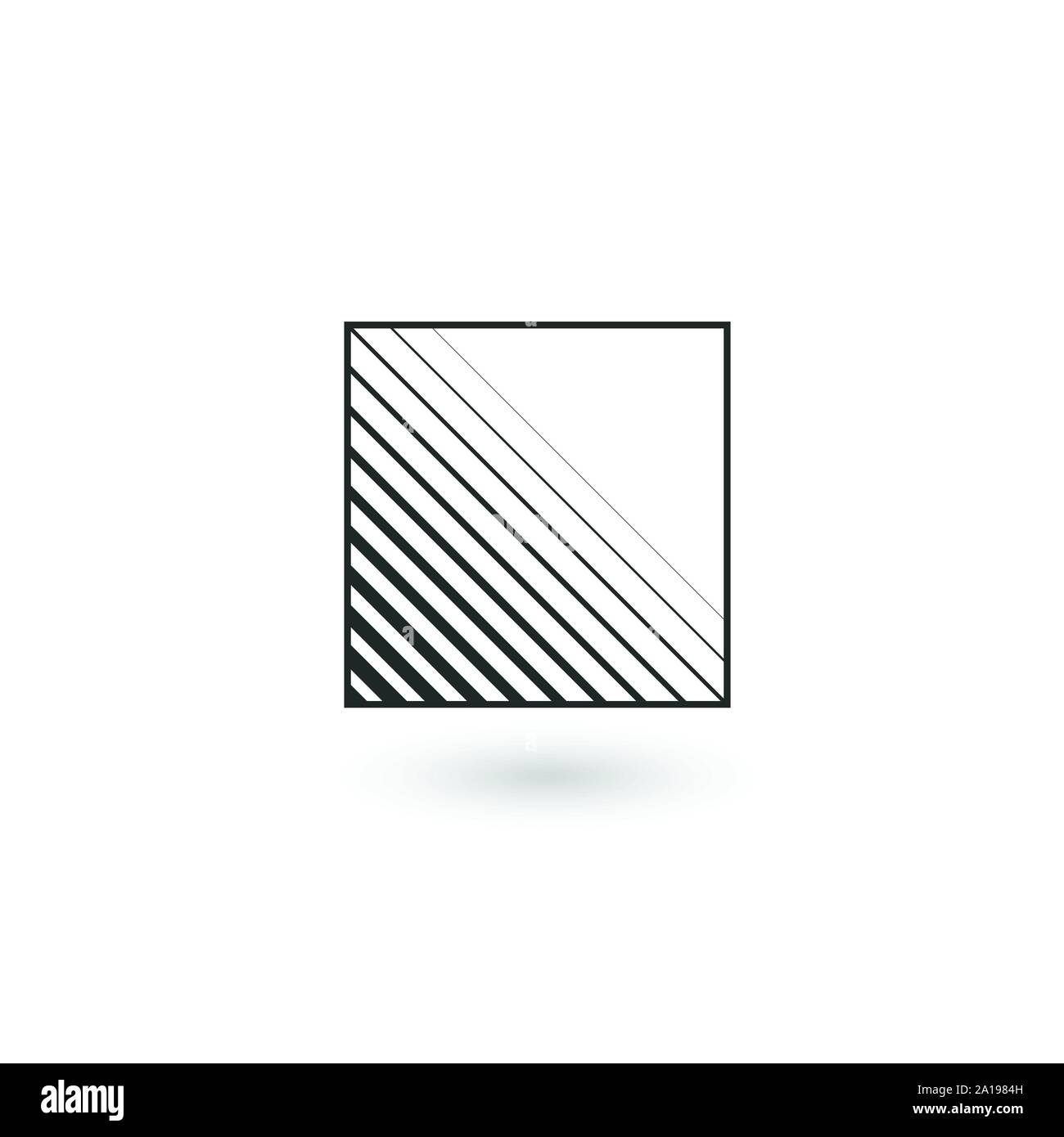 Design square Geometric identity Logo Design Template with lines inside. Business Linear logo. Stock Vector illustration isolated Stock Vector