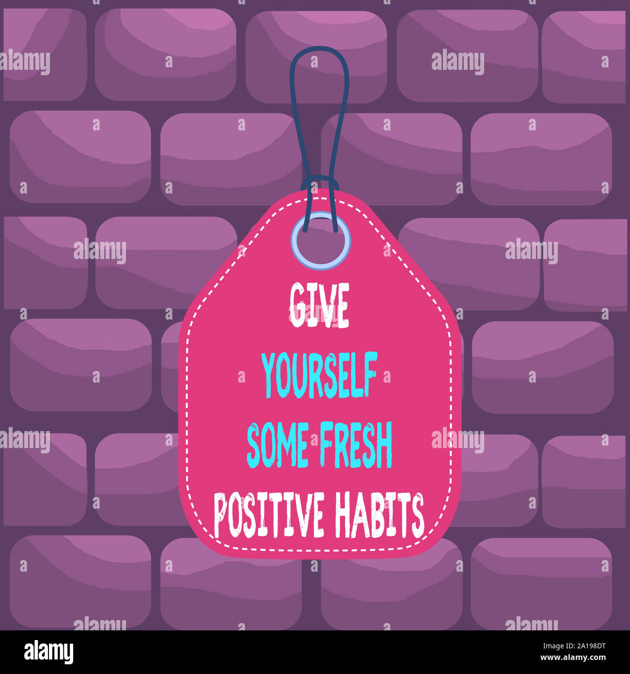 Positive Rouintes Handwriting text Give Yourself Some Fresh Positive Habits. Conceptual ...