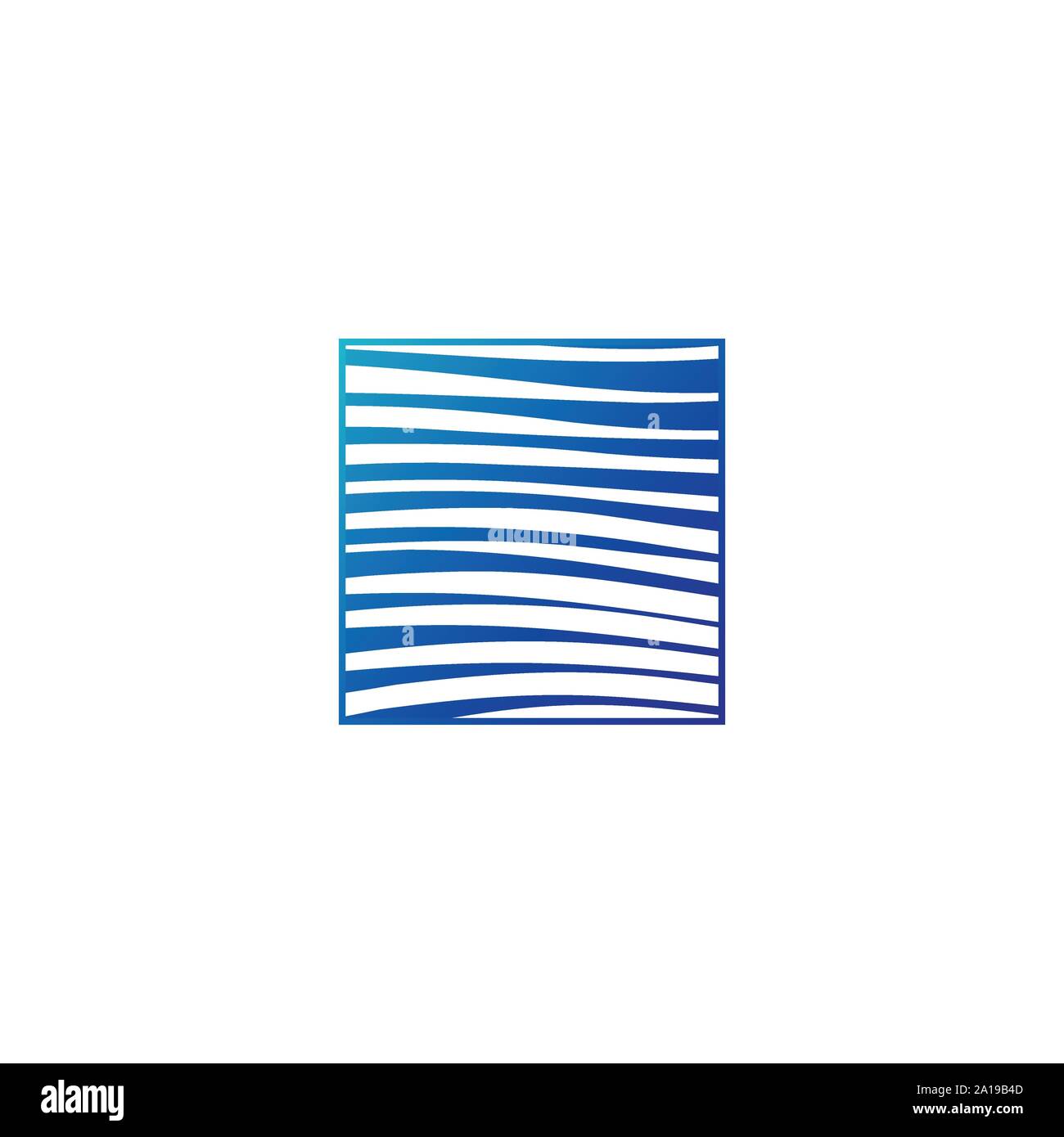 Abstract wavy round conceptual Logo in square shape. Perfect for your ...