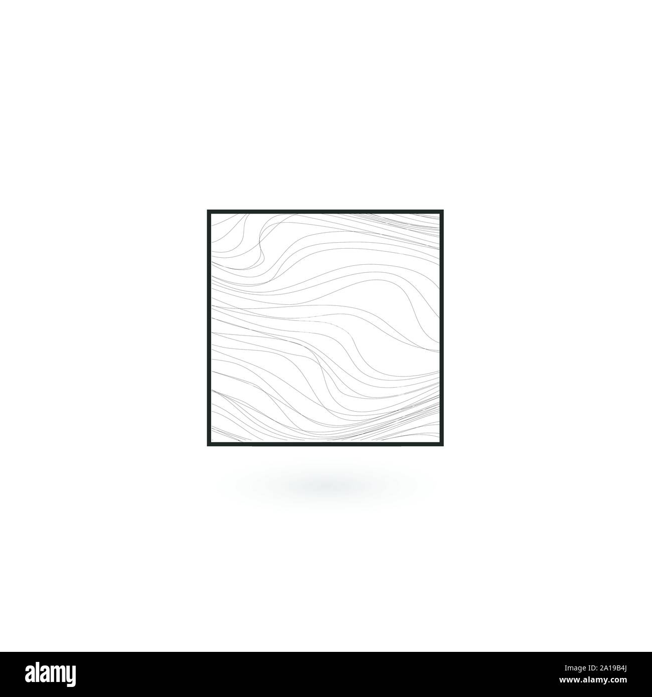 Abstract wavy round conceptual Logo in square shape. Perfect for your ...
