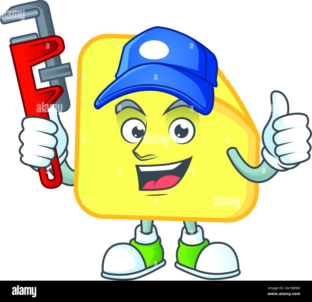 Plumber rounded sticker paper on white background. Stock Vector