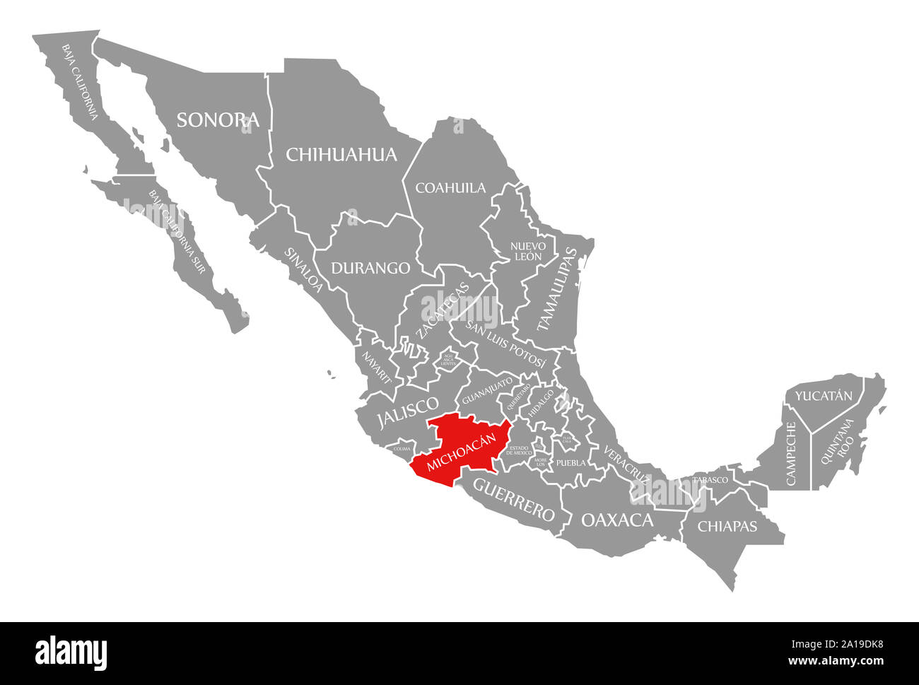 Map Of Michoacan Mexico South Carolina Map