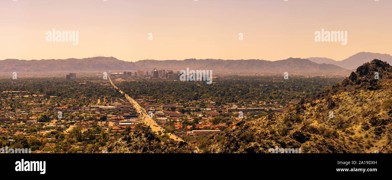 Panorama of Phoenix downtown Stock Photo