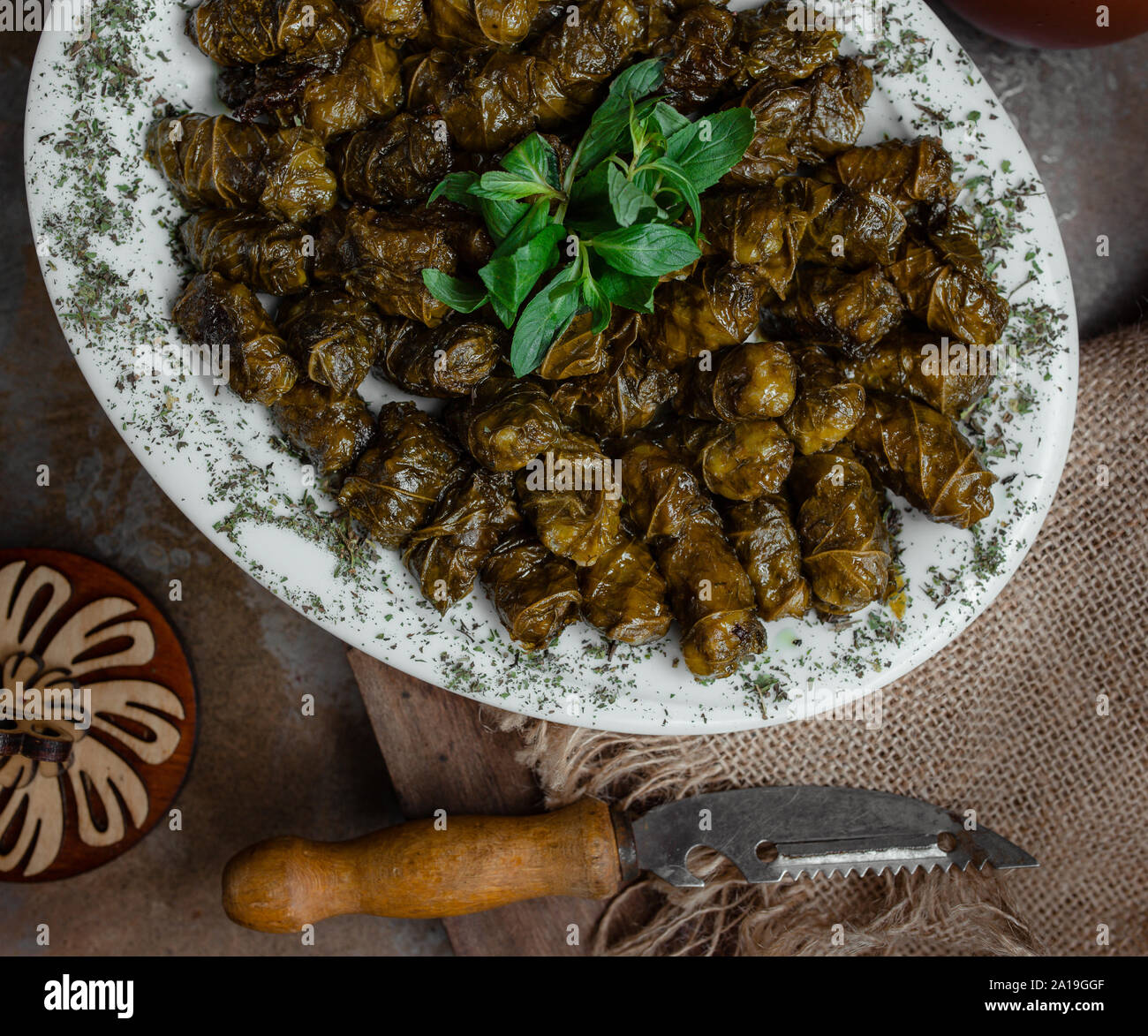 Azeri national dolma Stock Photo