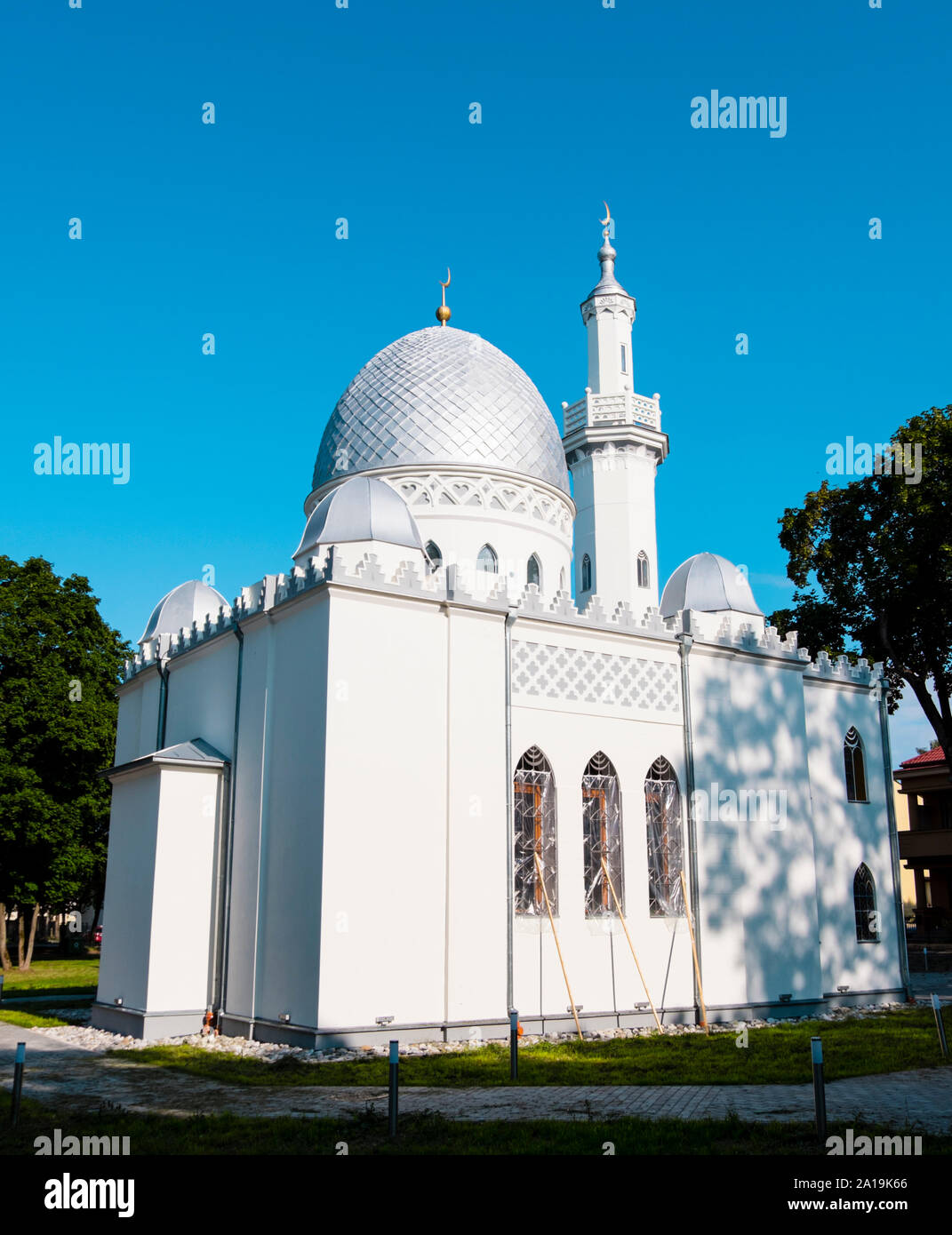 Kauno Mecete, Kaunas Mosque, from 2019, Ramybes Park, Kaunas, Lithuania Stock Photo
