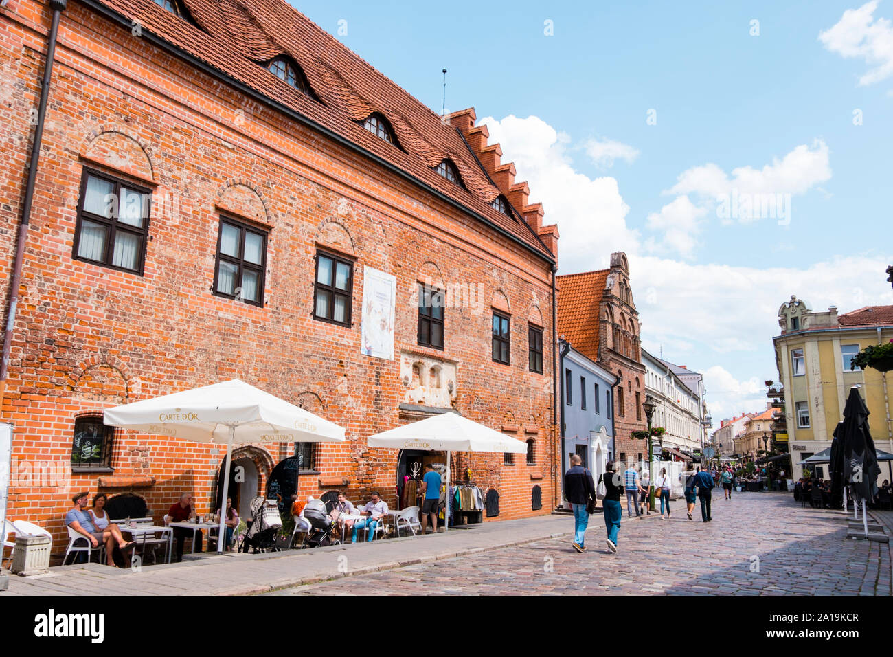 Vilniaus gatve, old town, Kaunas, Lithuania Stock Photo