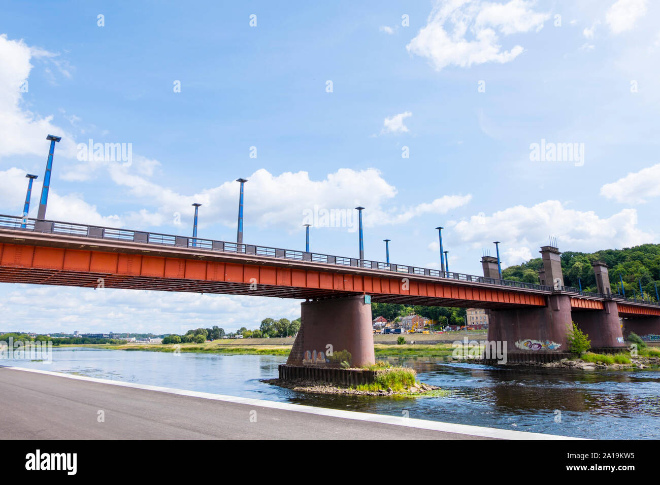 Vytauto Didziojo tiltas, Vytautas the Great Bridge, Kaunas, Lithuania Stock Photo