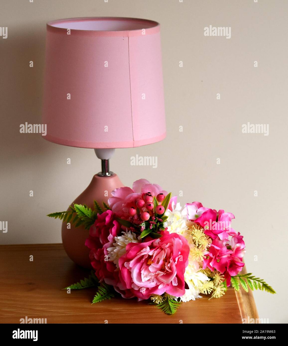 lamp on a desk Stock Photo