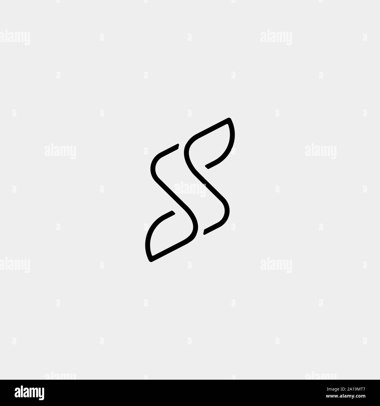 Letter S Ss Logo Design Simple Vector Stock Vector Image Art Alamy