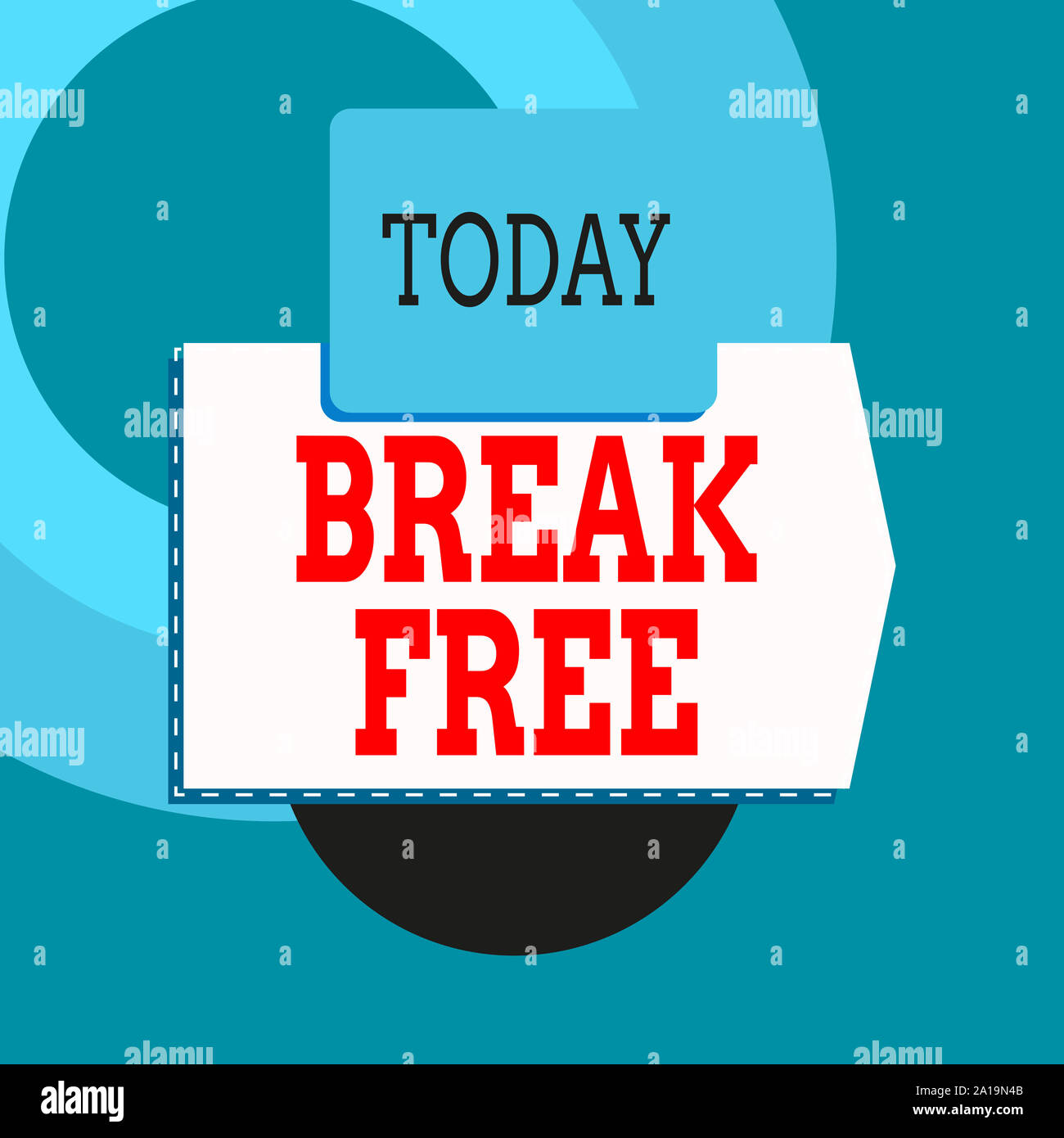 Text sign showing Break Free. Business photo text another way of saying ...