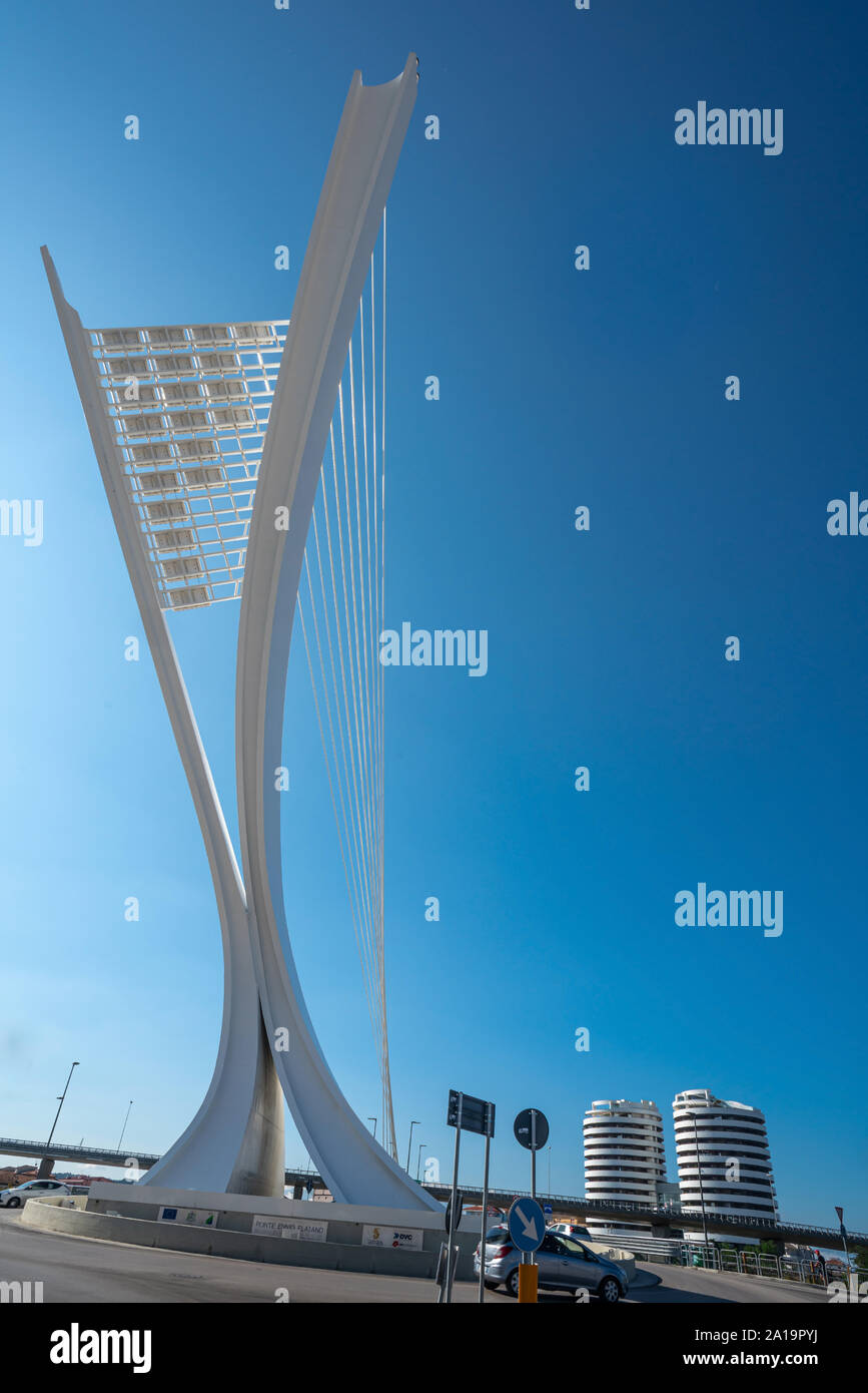 View of the modern bridge 'Ennio Flaiano' designed by Enzo Siviero Stock Photo