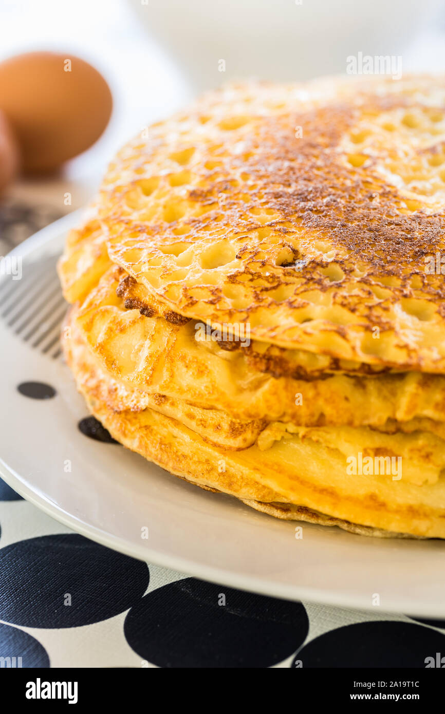 Stack of homemade pancakes hi-res stock photography and images - Alamy