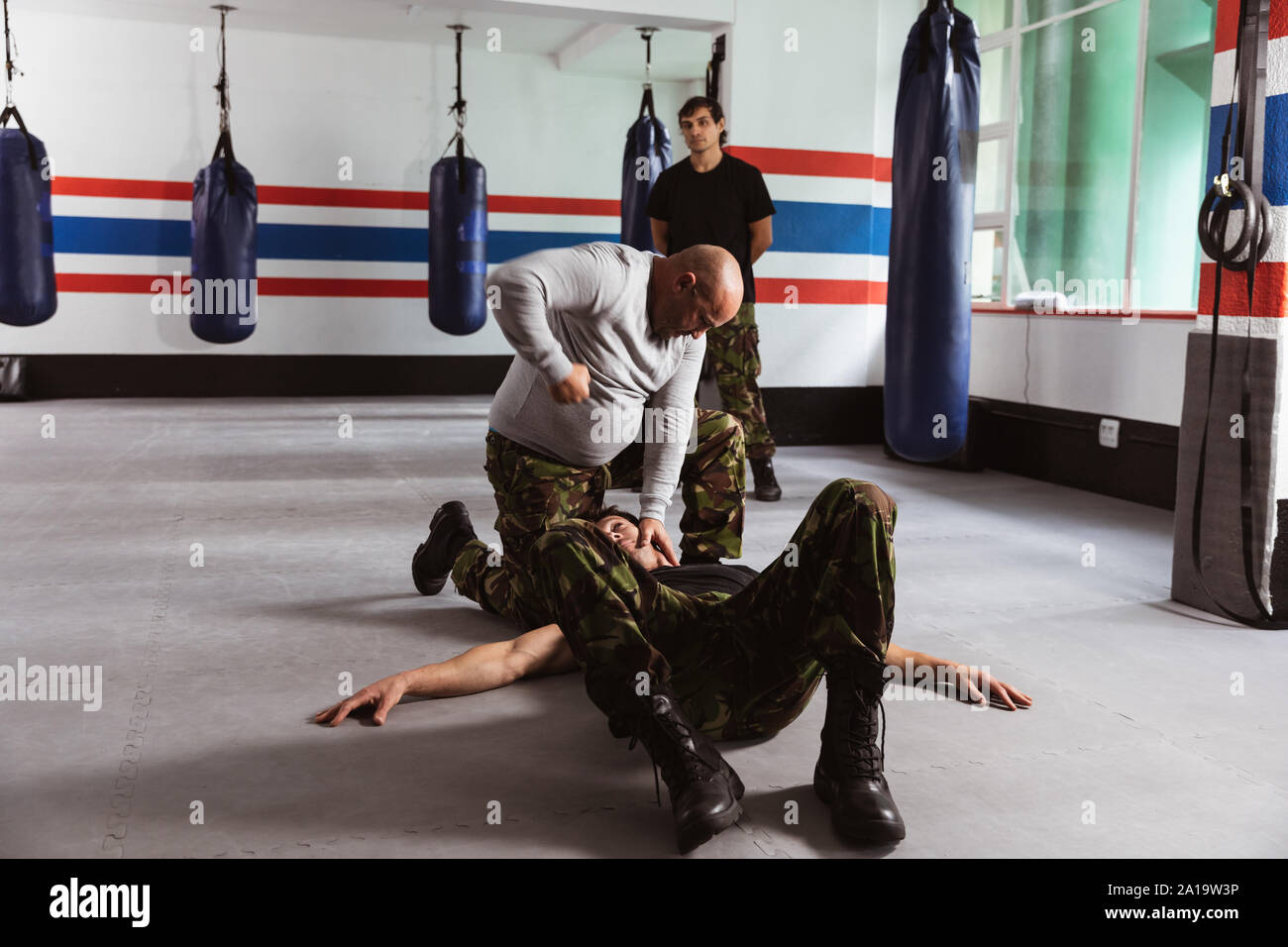 Self defence training Stock Photo