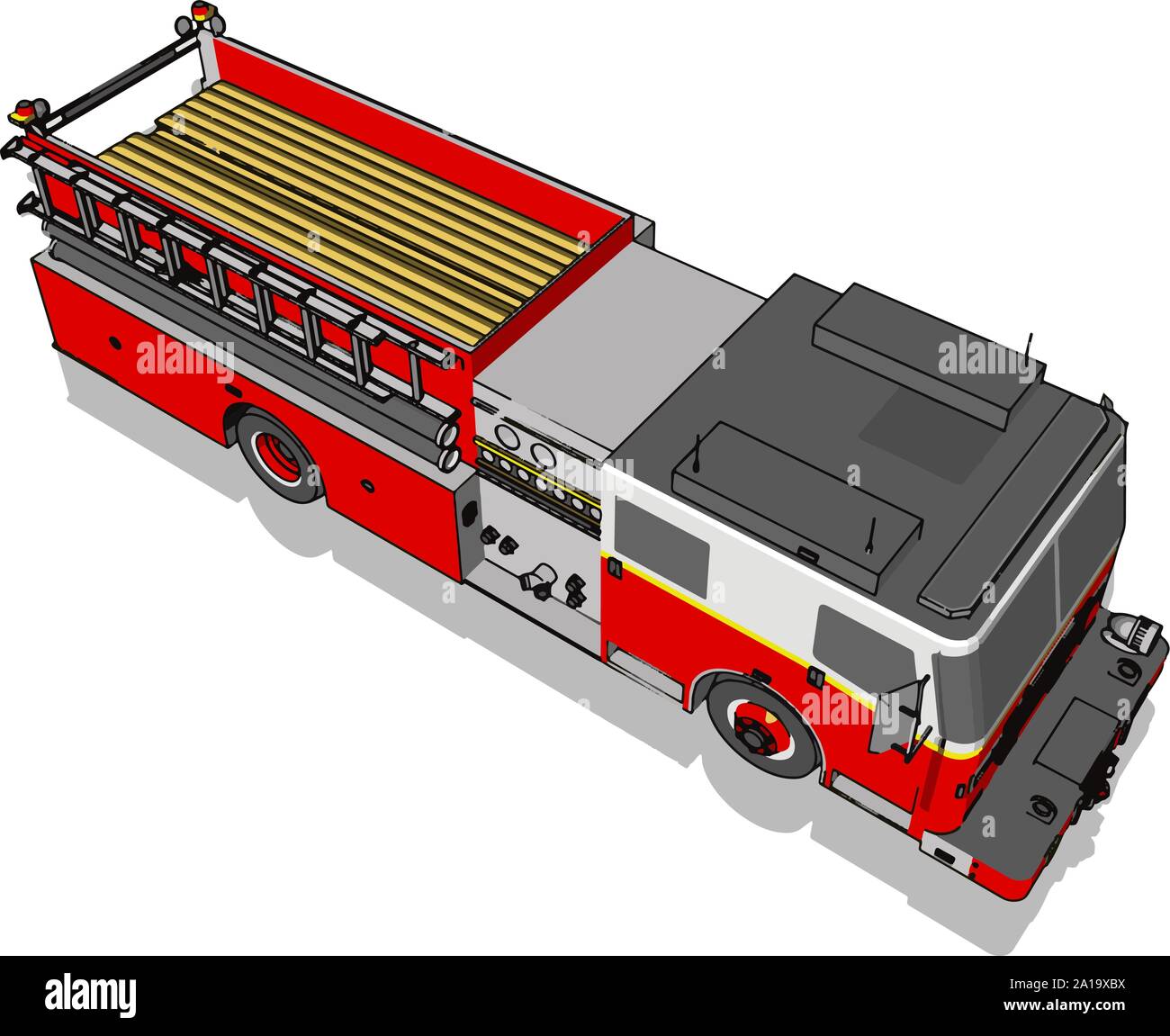 Firetruck vector vectors hi-res stock photography and images - Alamy