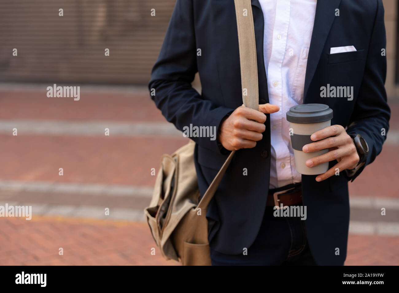 Young professional man on the go Stock Photo