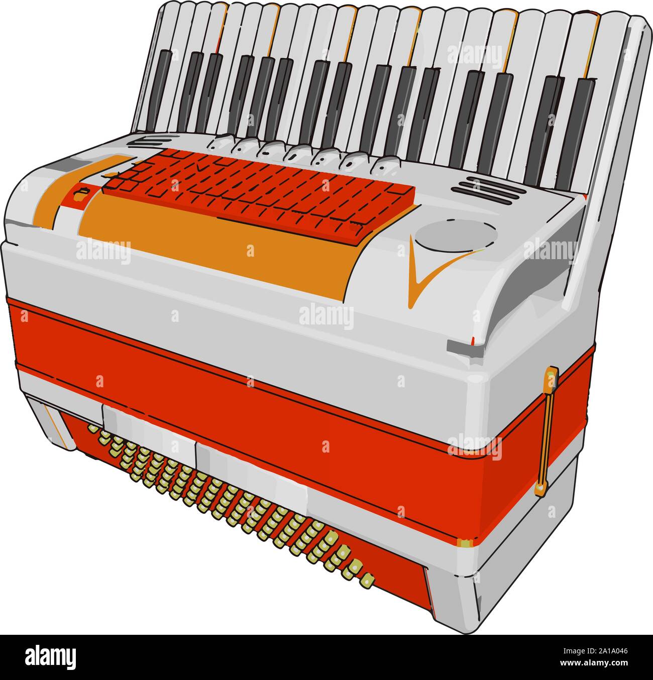 Weird synthesizers, illustration, vector on white background Stock