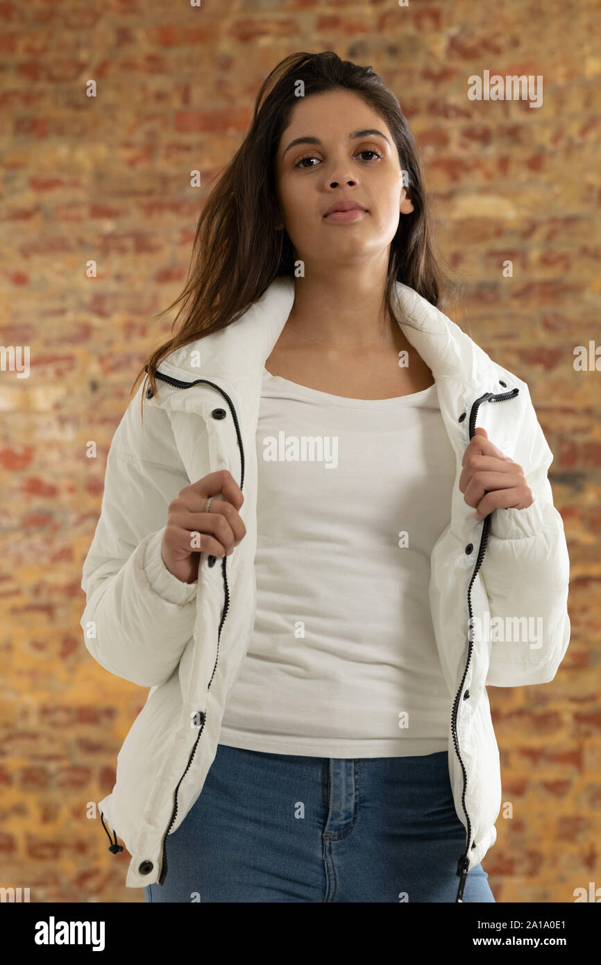 Woman wearing casual clothes hi-res stock photography and images - Alamy