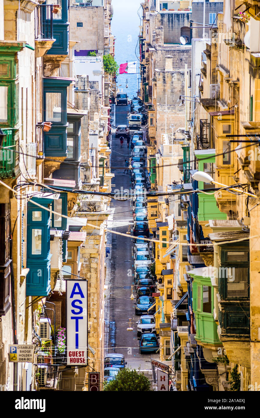 St. Ursula Street, Valletta, Malta stock photo Stock Photo