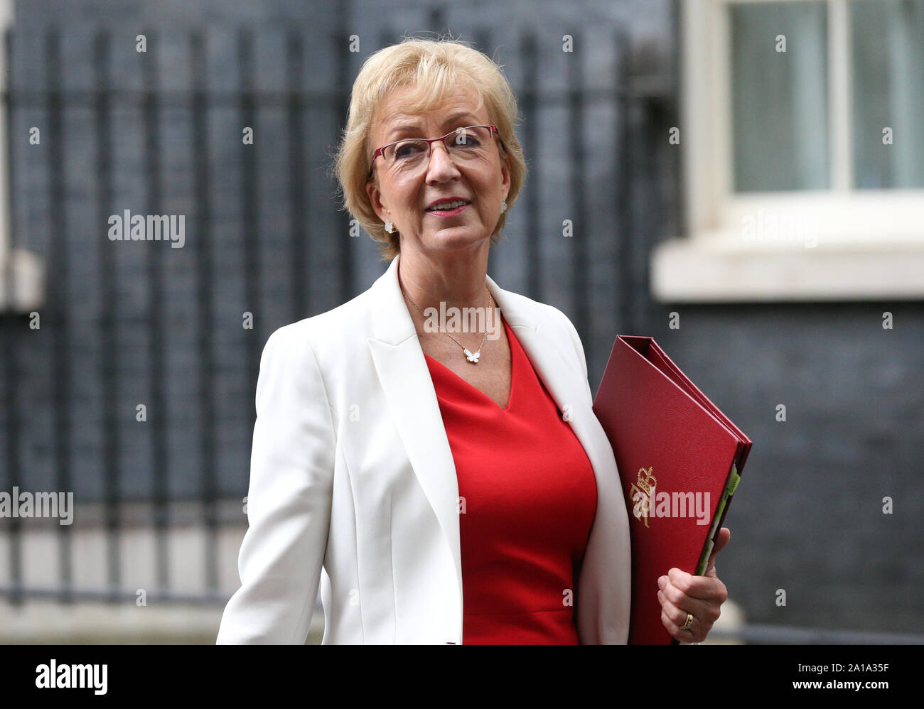 Business secretary andrea leadsom in downing street hi-res stock ...