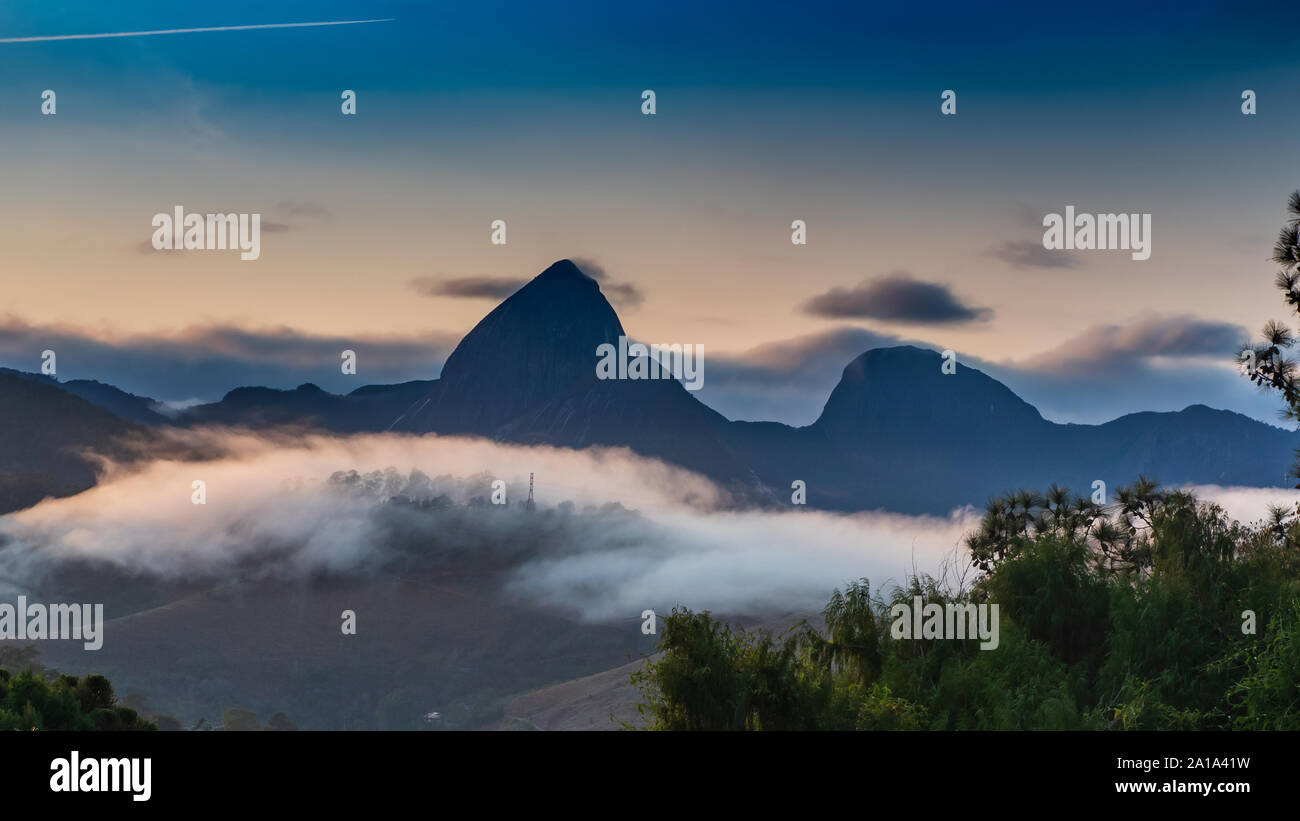 Panoramic view of mountains in the Itaipava Area, Petropolis, Rio de