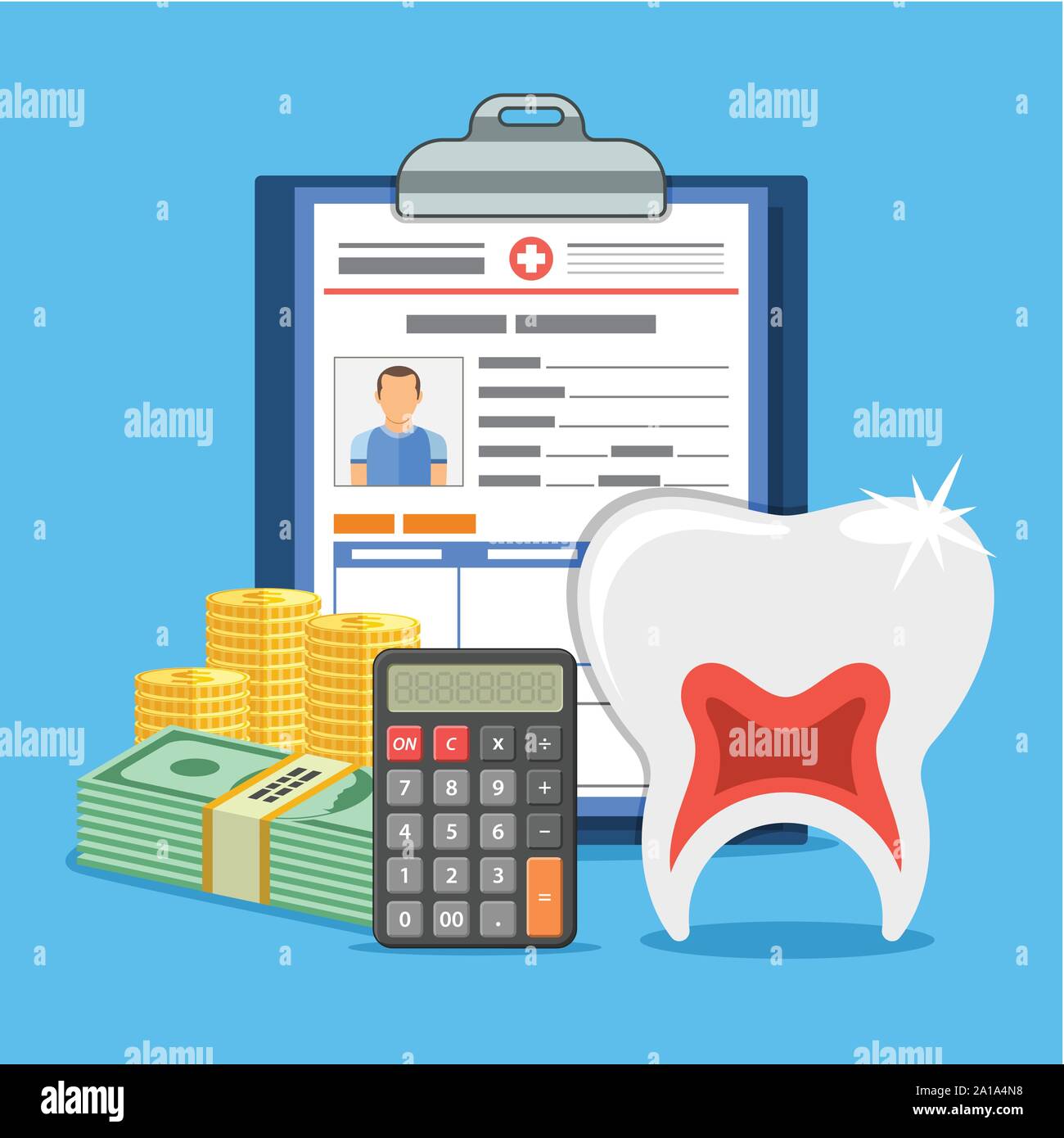 Dental Insurance Services Concept Stock Vector