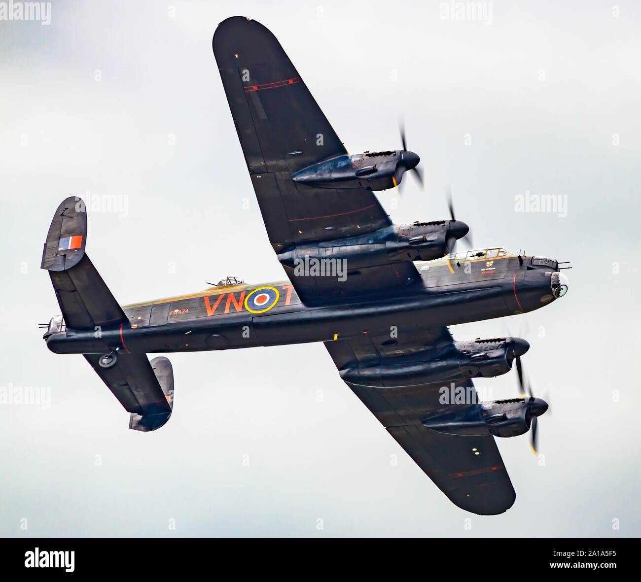 Avro Lancaster 'LEADER' B.11 PA474. one of only 2 surviving airworthy Lancaster's in the world today Stock Photo