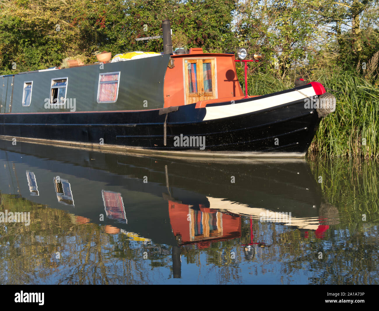 Canal boating holiday on and Avon canal from Bath boatyard Stock