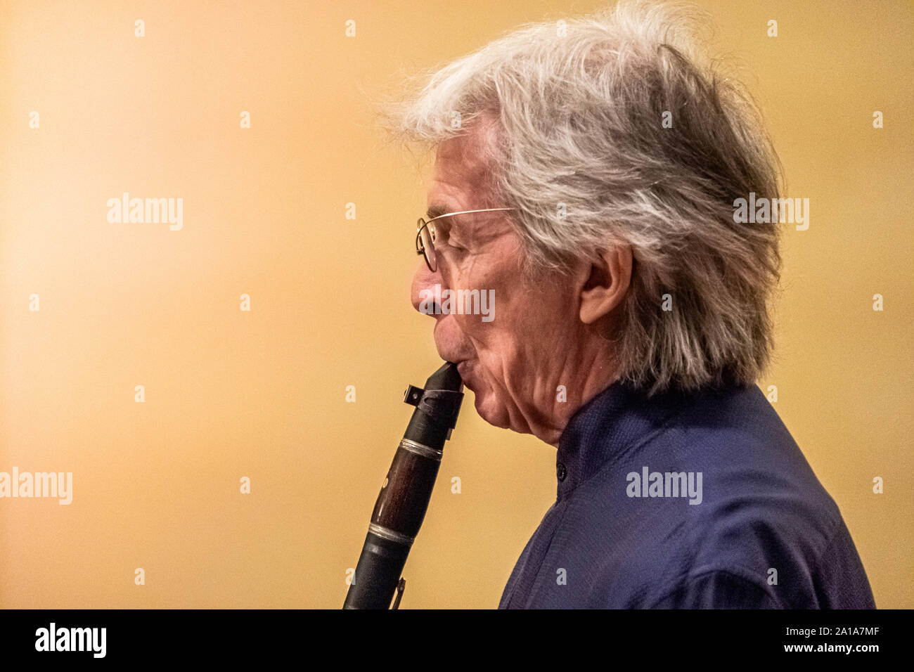 The clarinetist Richard Stoltzman performs at the Ascoli Piceno Festival Stock Photo