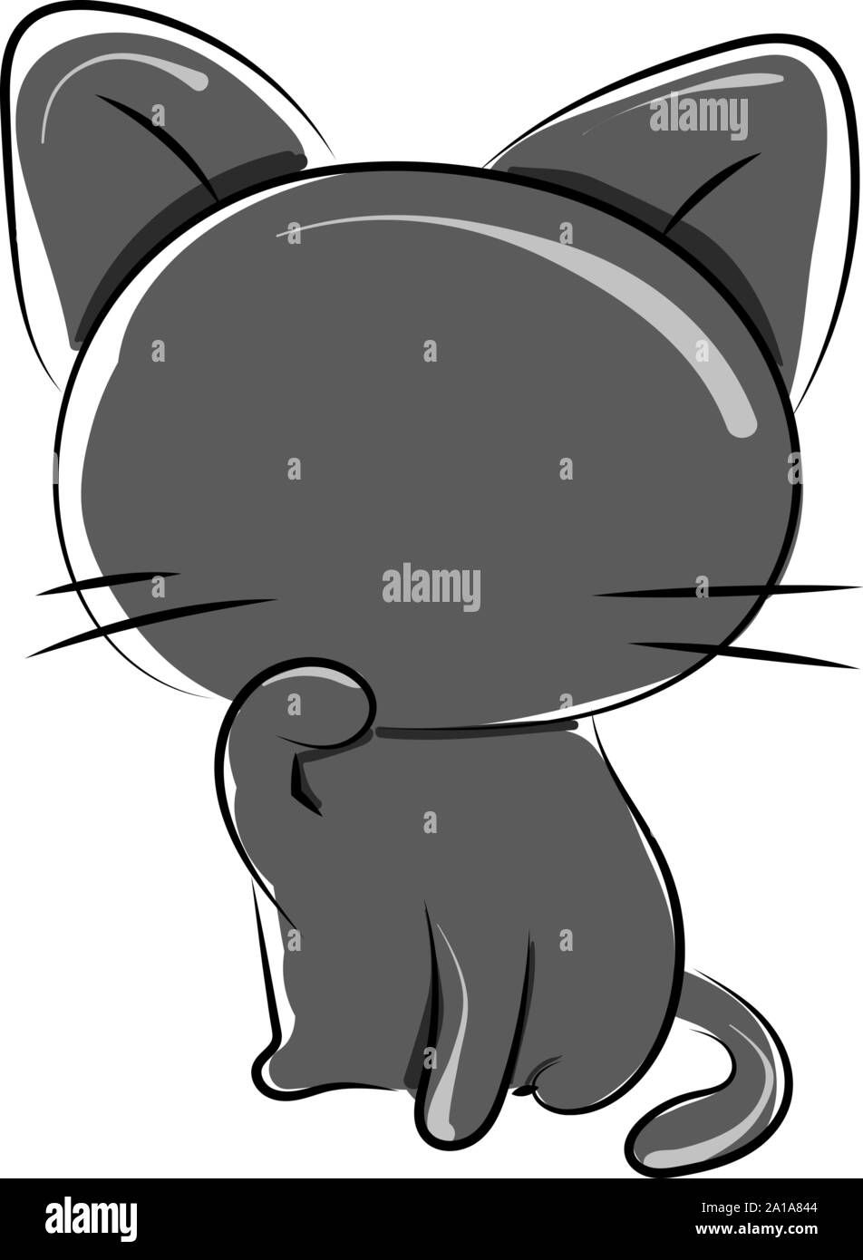 Cat with no face, illustration, vector on white background Stock Vector  Image & Art - Alamy